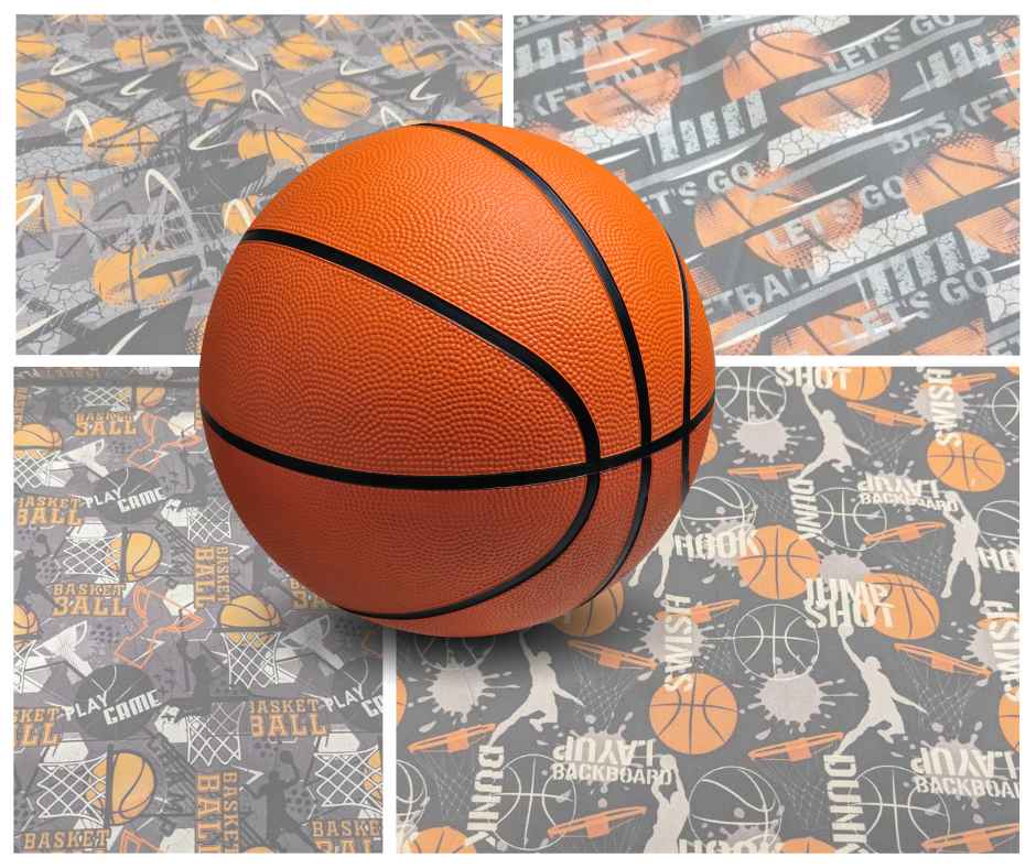 π Basketball Fabric Collection β Slam Dunk Your Next DIY Project! π - Fabric Design Treasures