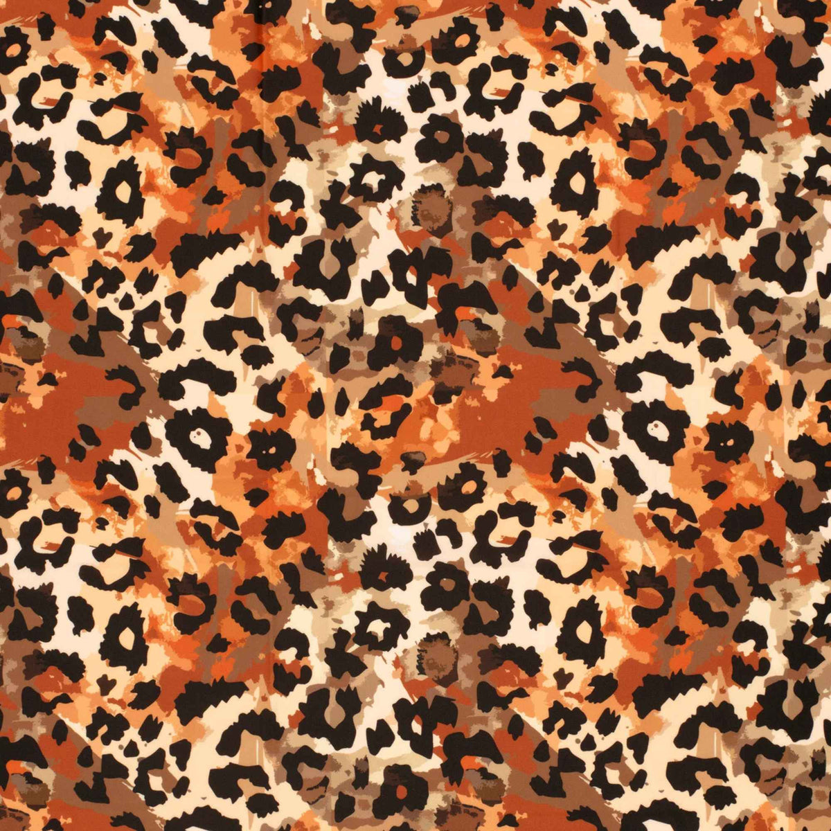 Brique Animal Print Recycled Swimwear Jersey Fabric – UPF50, 82% RPL / 18% EL, eco-friendly digital print
