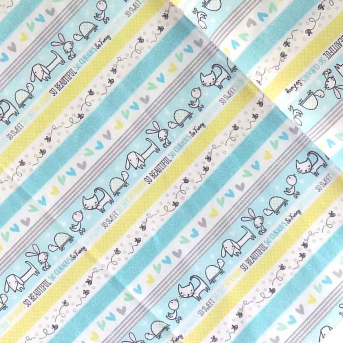 Doodle Baby Pastel Stripe Cotton Flannel – 13221F - 99
