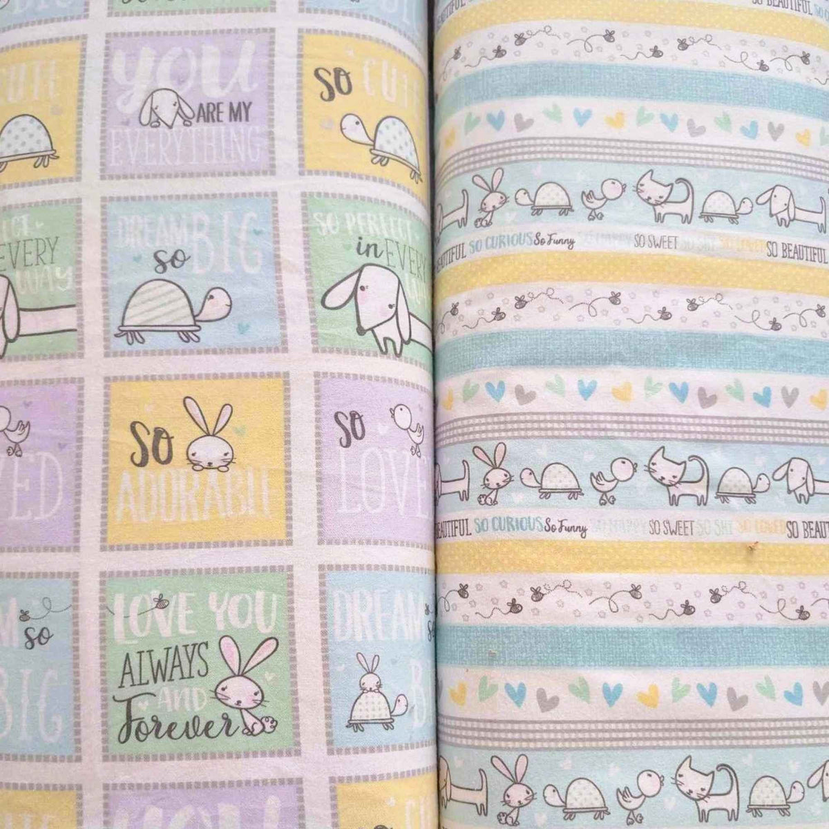 Doodle Baby Squares Cotton Flannel – Pastel Multi by Jessica Flick 13220F - 99