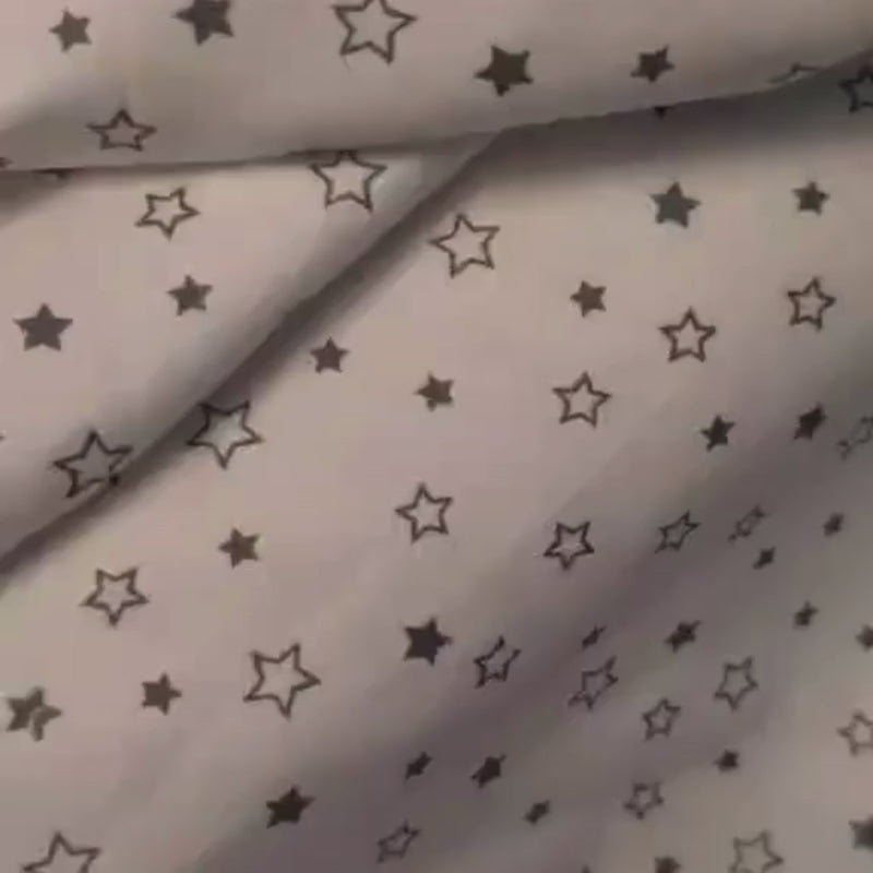 Black and White Stars Fabric