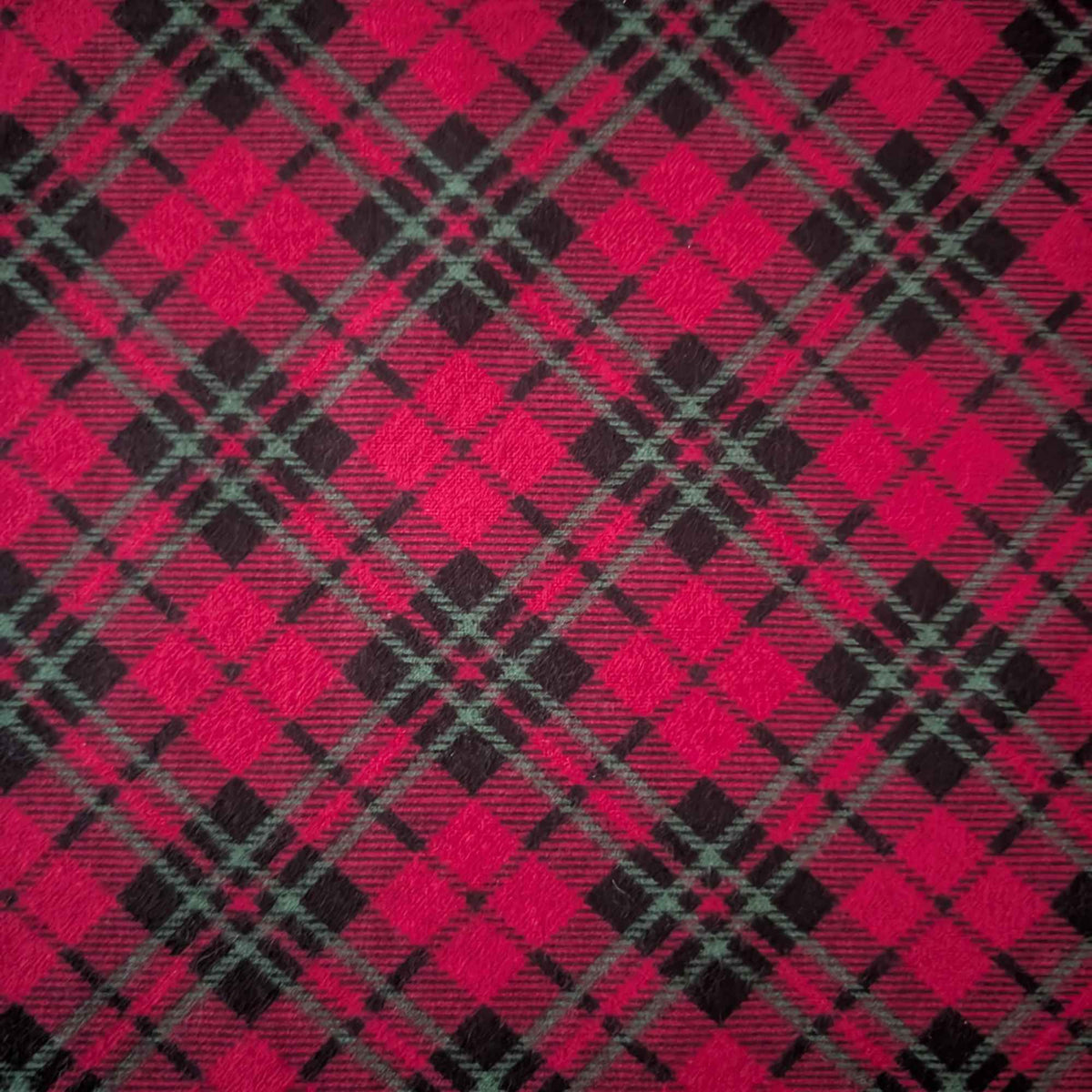 Red & Black Plaid Cotton Flannel – Red Christmas Plaids - Oeko - Text Standard 100