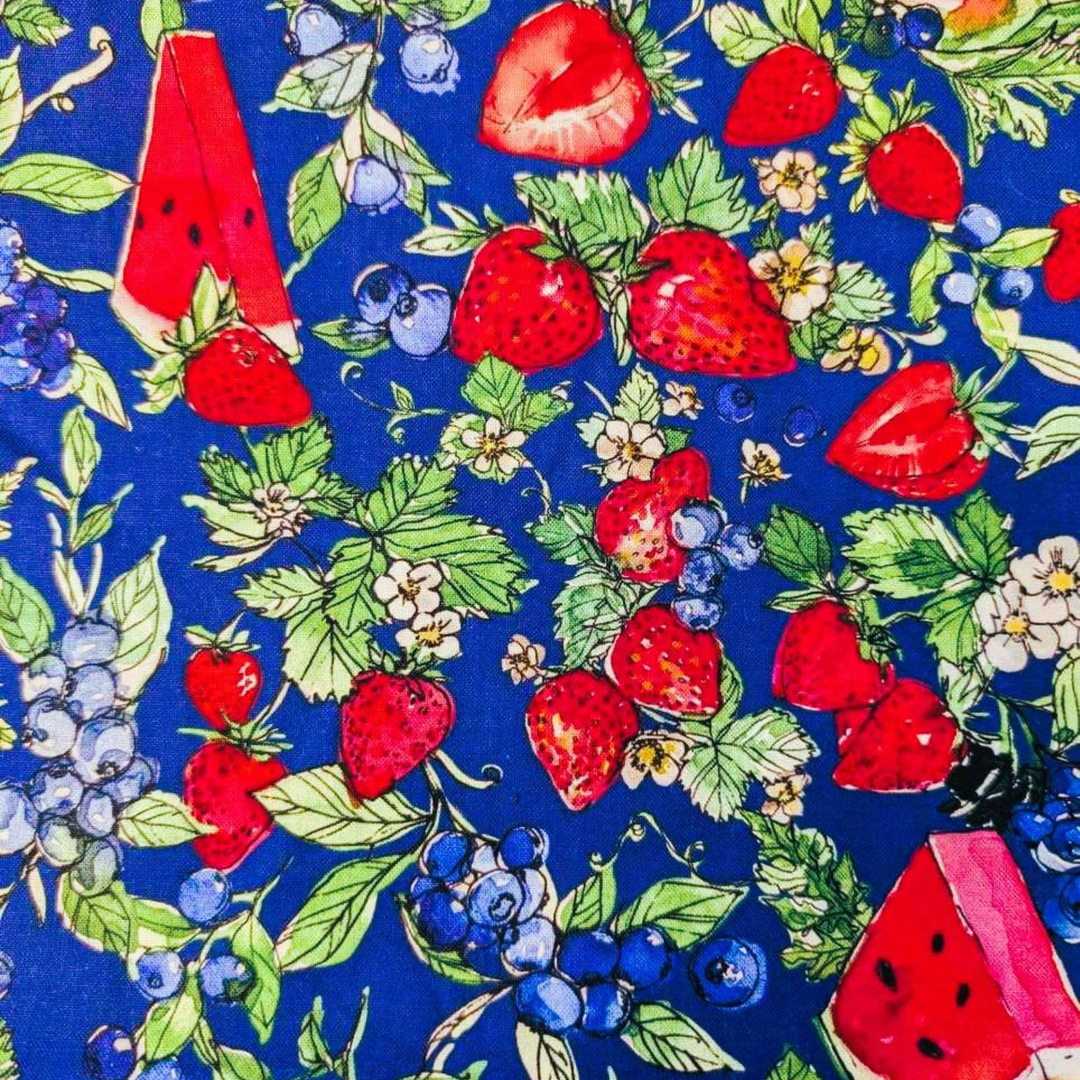 Sweet Summer Fabric Bundle β 9 Watermelon & Strawberry Prints by Anne Tavoletti
