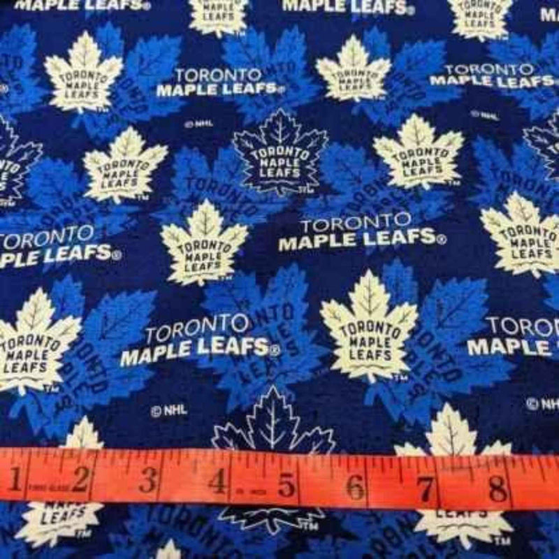 Toronto Maple Leafs Cotton Fabric – Licensed NHL Quilting Print by the Yard