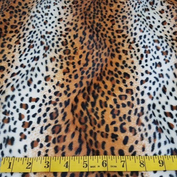 Black Brown Spotted Tiger Velboa Upholstery Fabric