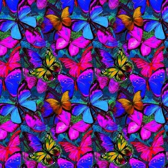 Butterfly Fabric, Butterflies in Flight Quilting Cotton