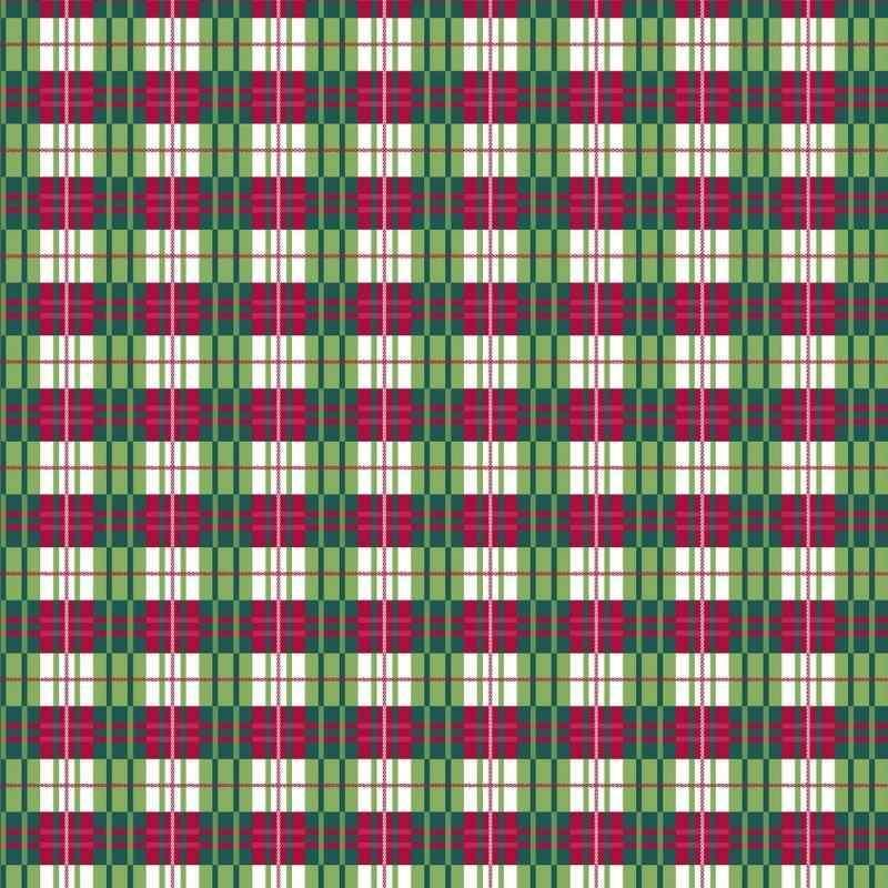 3 Wishes Holiday Wonder red green white plaid cotton Christmas fabric.