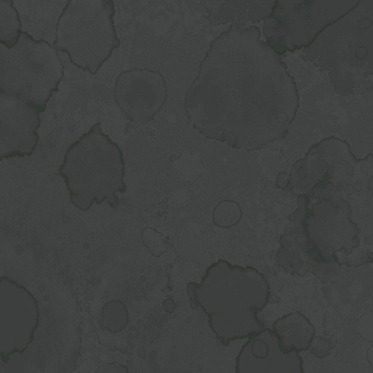 Maywood Studio Spellcaster’s Garden by Meg Hawkey black charcoal cotton fabric with tonal ink blot pattern.