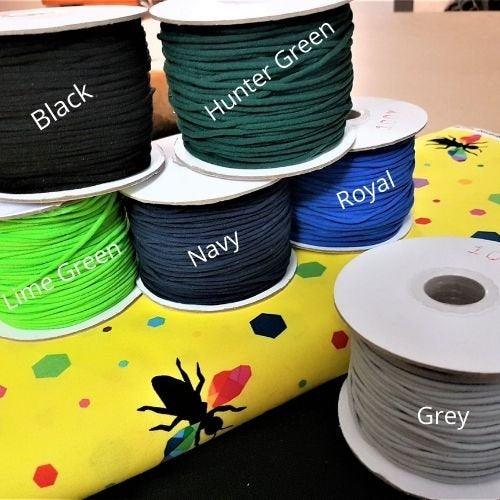 Soft Elastic 1/8 inch cord in Solid Colors | Fabric Design Treasures