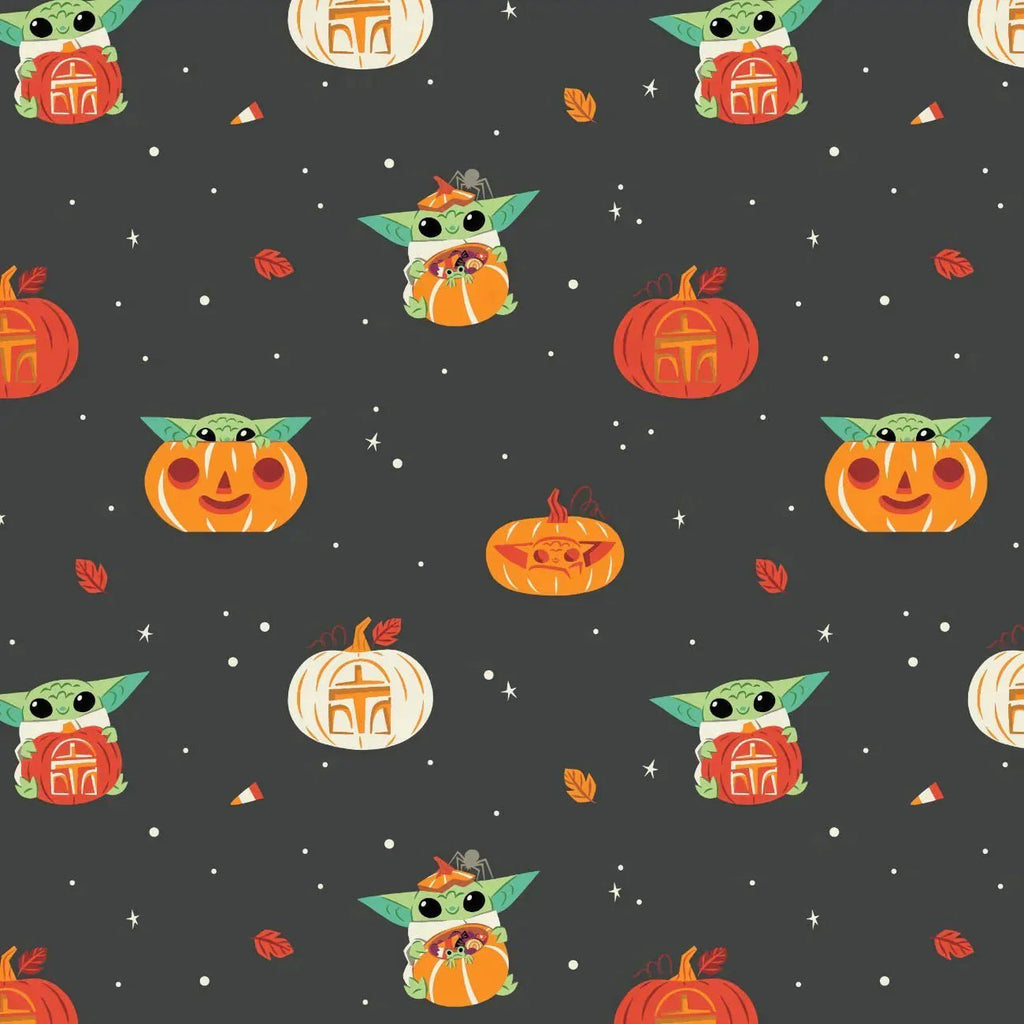 Star Wars Fabric Baby Yoda Pumpkin Carvings Halloween Fabric