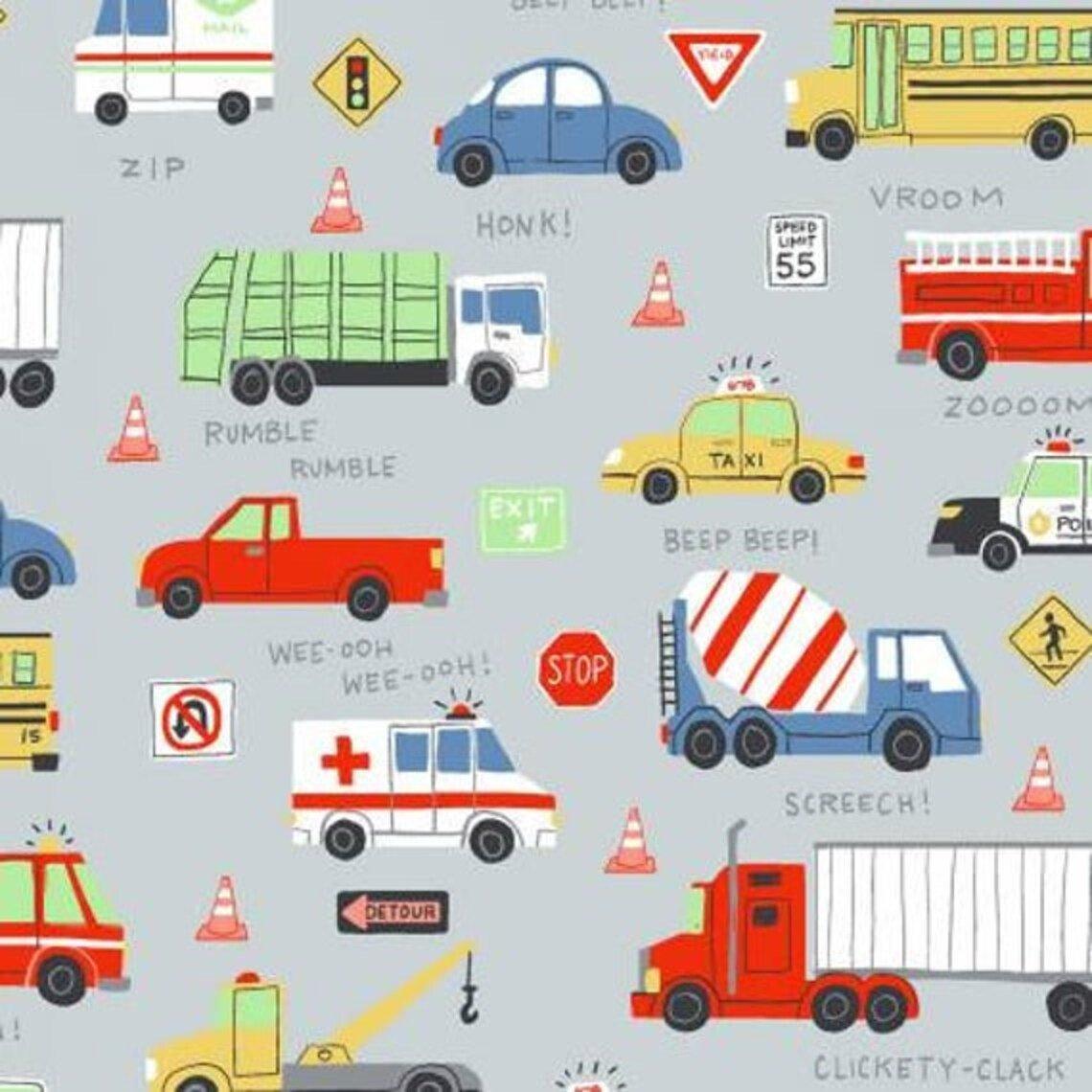 Vehicle Fabric, Truck Fabric, Keep On Truck’n Clothworks | Fabric Design Treasures
