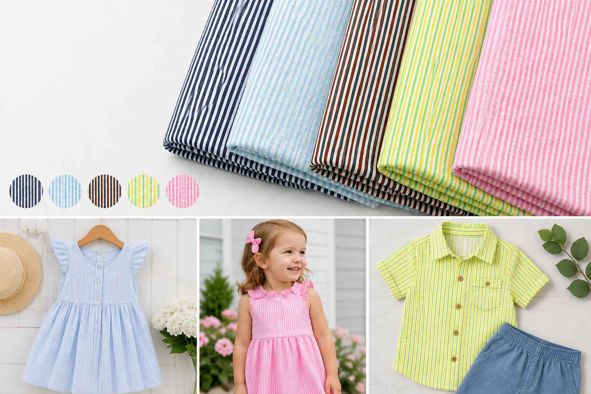 Breakers Seersucker Fabric Collection | Robert Kaufman Cotton Fabrics