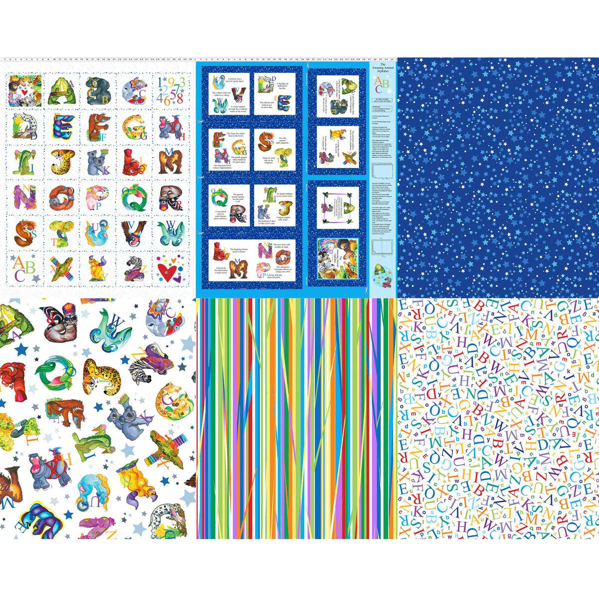 Clothworks – Amazing Alphabet Collection - Fabric Design Treasures