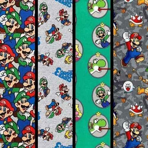 Nintendo Fabric Super Mario Brother Game Fabric - Fabric Design Treasures