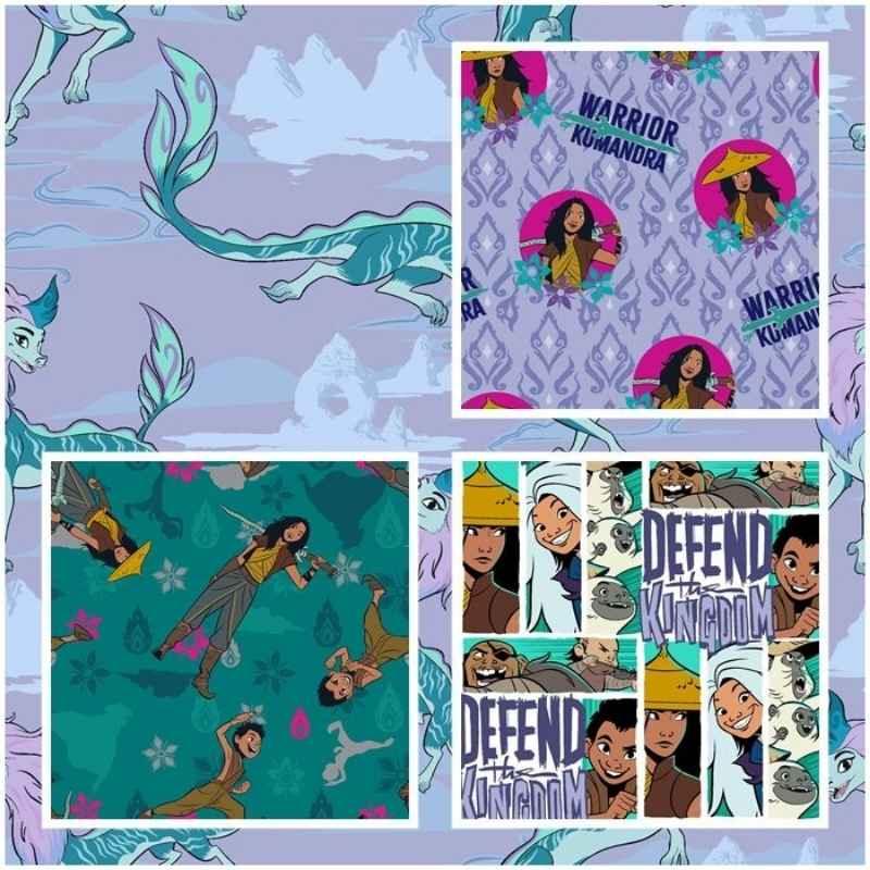 Raya & The Last Dragon Disney Fabric - Fabric Design Treasures