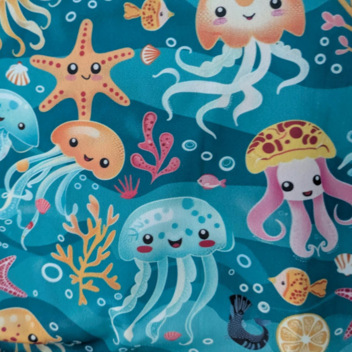 Happy Ocean Friends PUL Fabric - Waterproof and Durable