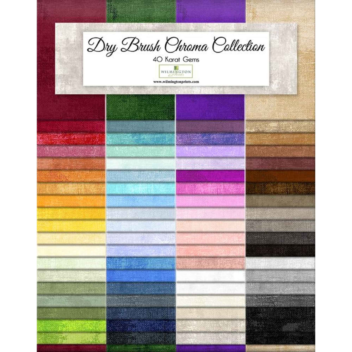 Dry Brush Chroma 2.5 inch cotton fabric strips precut bundle with painterly blender colors