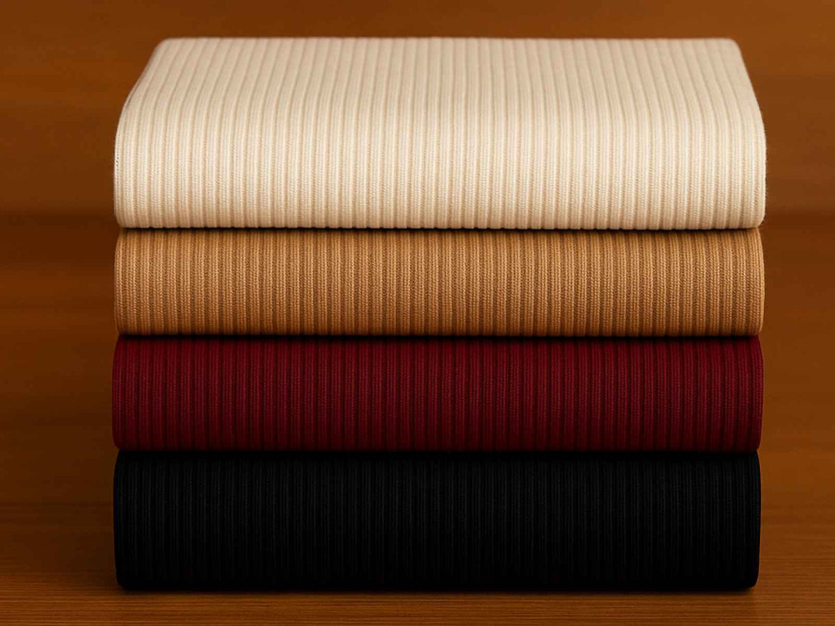 Knit Corduroy in Black, Burgundy, Beige and Cream