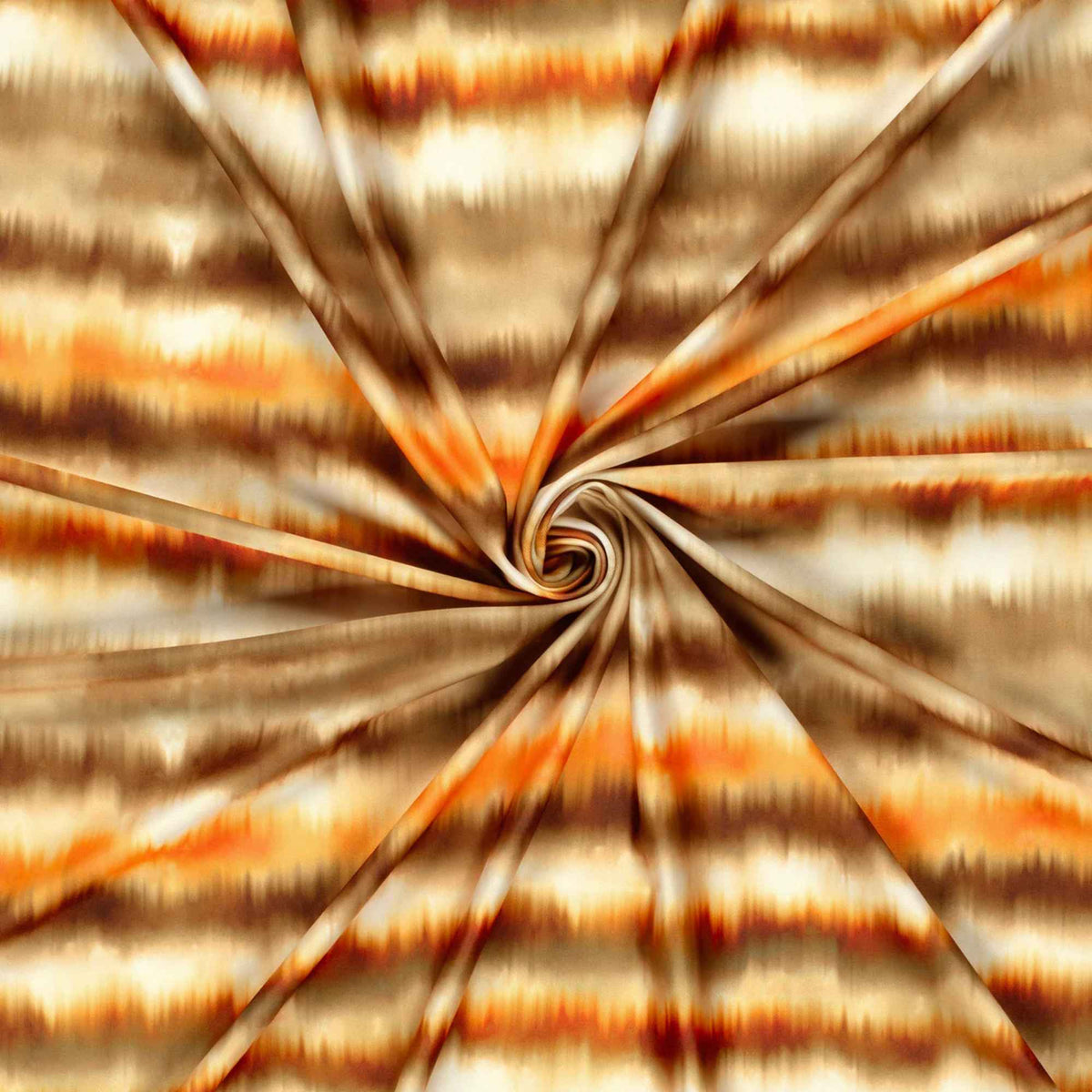 Abstract Brown Recycled Swimwear Jersey Fabric – UPF50, 82% RPL / 18% EL, eco-friendly digital print