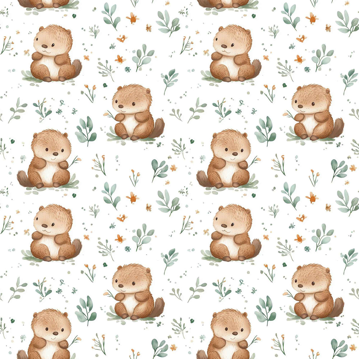 Exclusive Woodland Beaver PUL Fabric – Waterproof Food Safe Polyester Knit