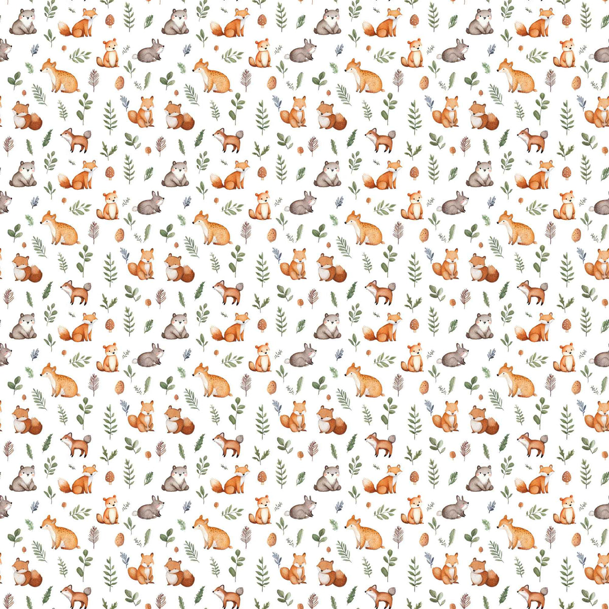 Woodland animal laminated PUL fabric texture waterproof polyester knit