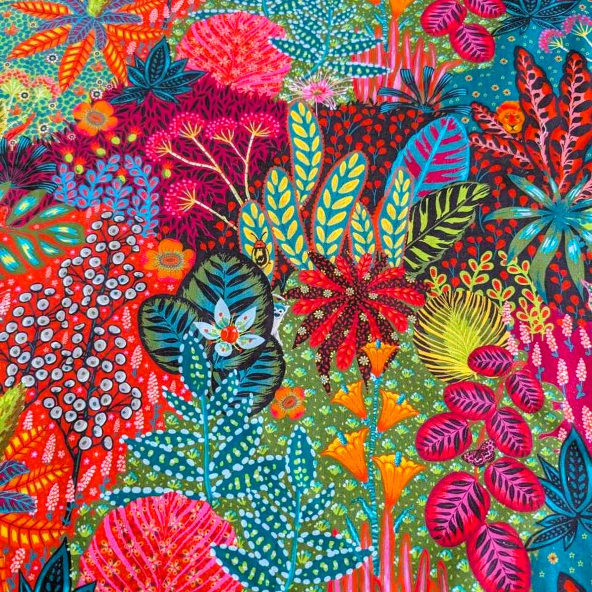 Amazonia Tropical Forest Cotton Fabric by Odile Bailloeul – PWOB072