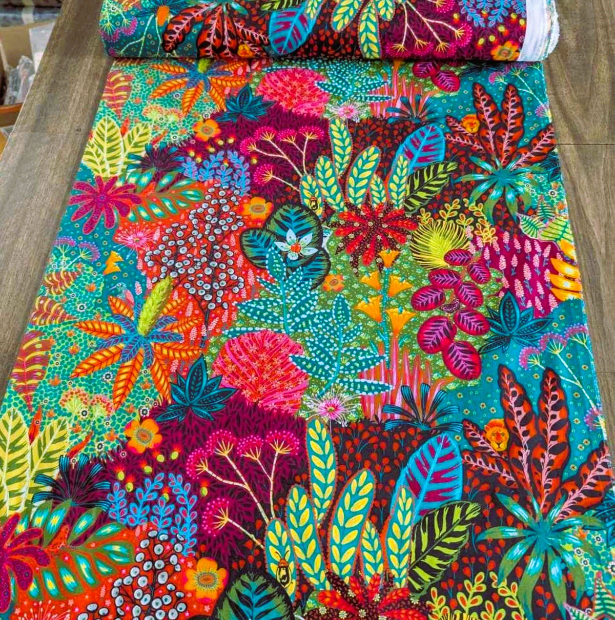 Amazonia Tropical Forest Cotton Fabric by Odile Bailloeul – PWOB072