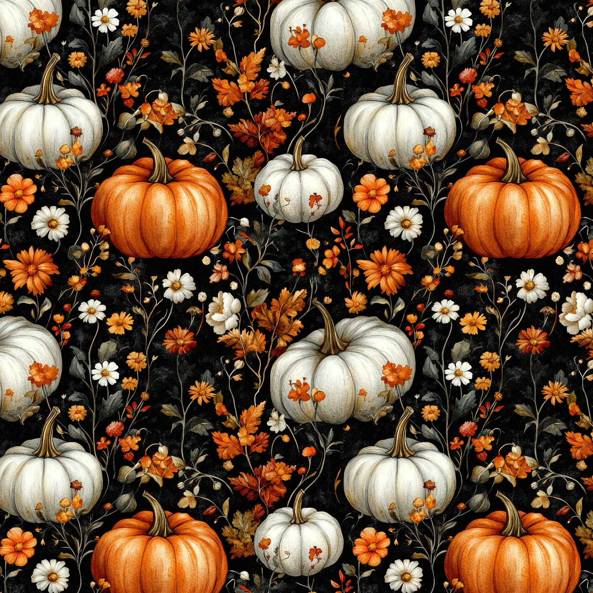 Autumn Pumpkin Patch PUL Fabric | Waterproof and Durable