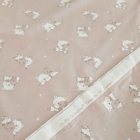 Bears Sand Jersey Print by Ojutie – Soft & Organic Fabric