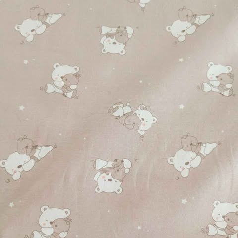 Bears Sand Jersey Print by Ojutie – Soft & Organic Fabric