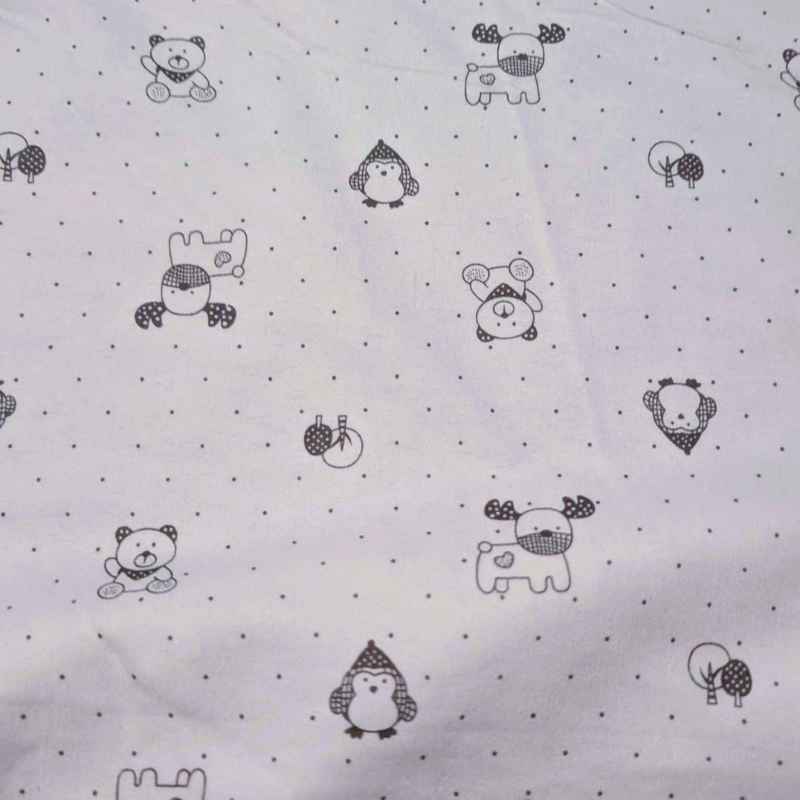 Black and White FLANNEL, Teddy Bear, Reindeer and Penguin