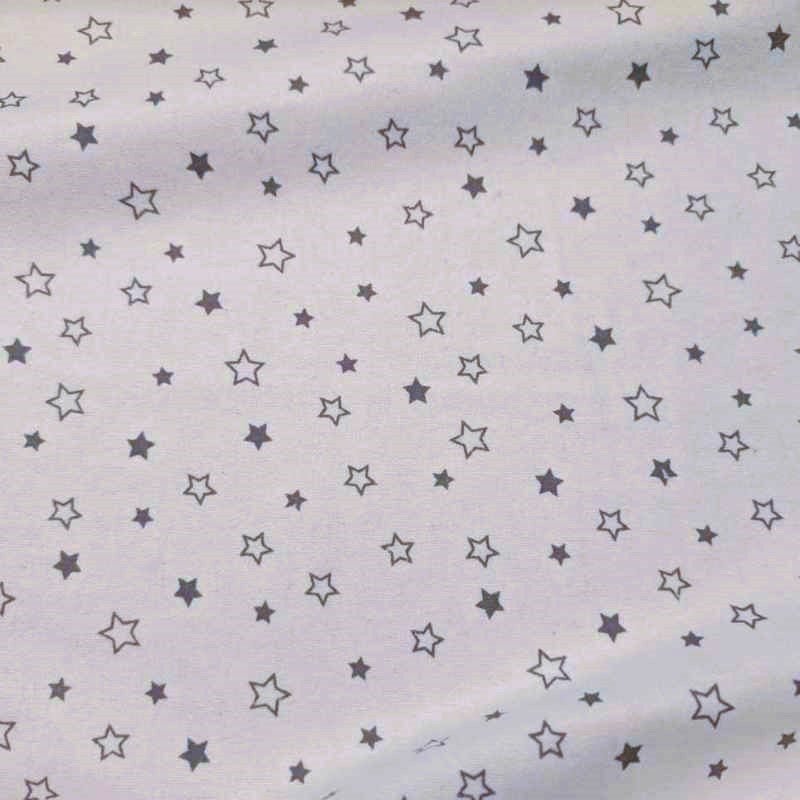 Black and White Stars FLANNEL, Black and White Flannel