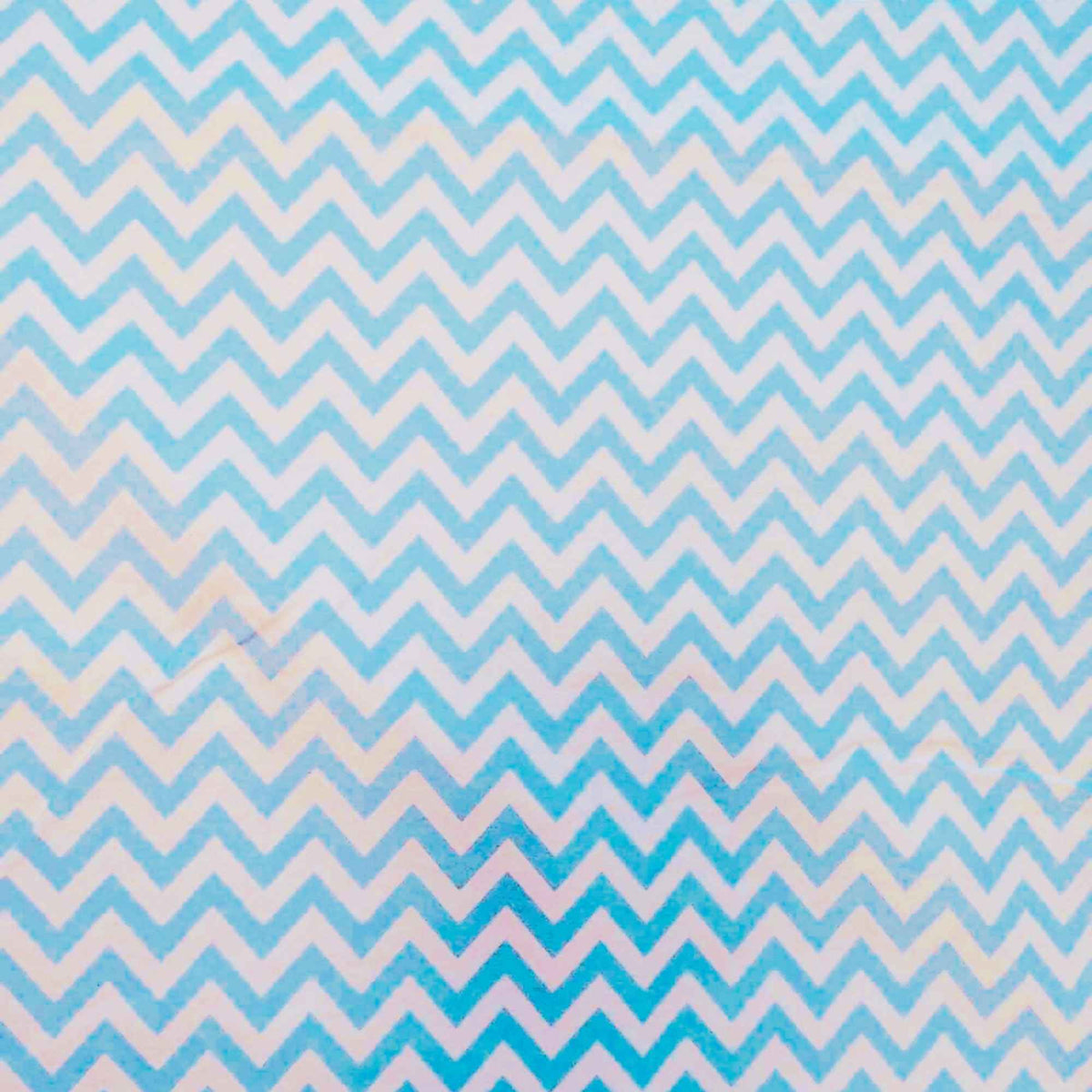 Blue & White Chevron Cotton Flannel Fabric – 62" Wide