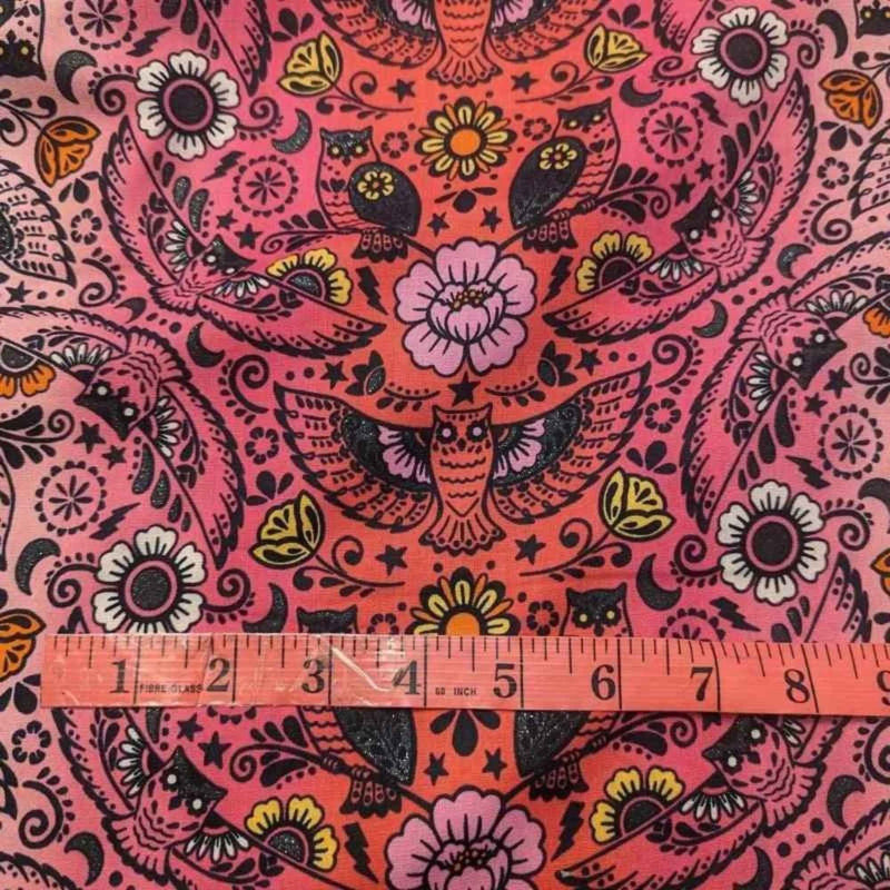 Boodacious Cotton Print Fabric – Wishwell | Bold Floral Owls & Stars