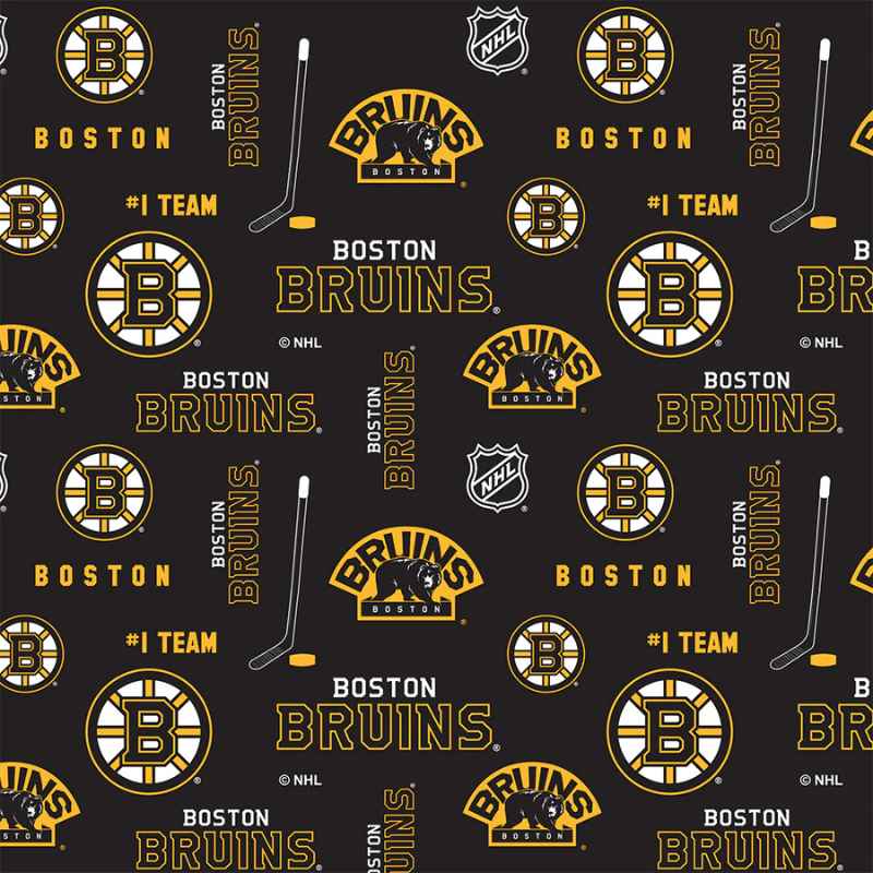 Boston Bruins NHL Hockey Fabric