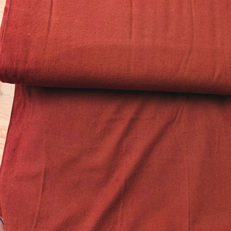 Brick Red Yarn Dyed Cotton Flannel Fabric – 45" Wide | Quilting & Apparel