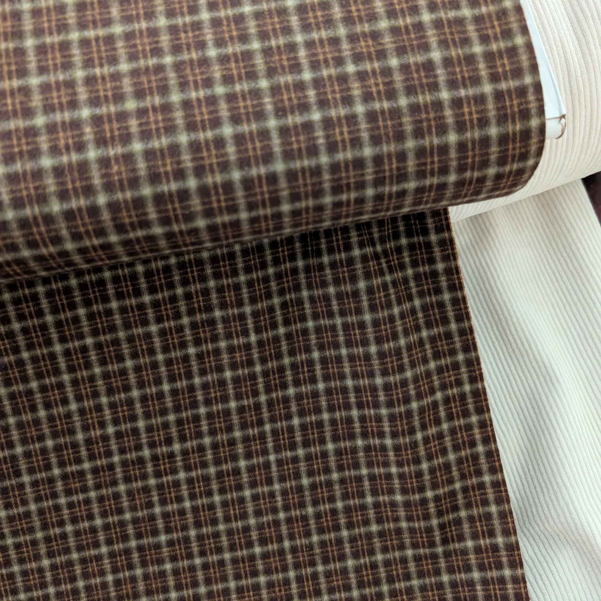 Brown & Tan Plaid Yarn Dyed Cotton Flannel Fabric – Quilting and Apparel