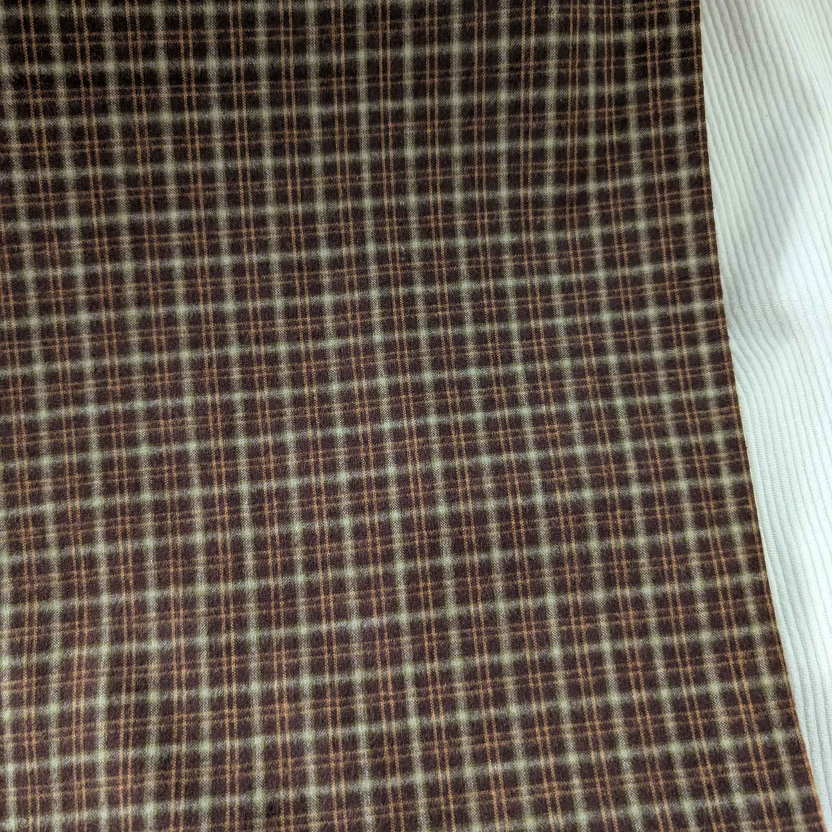 Brown & Tan Plaid Yarn Dyed Cotton Flannel Fabric – Quilting and Apparel