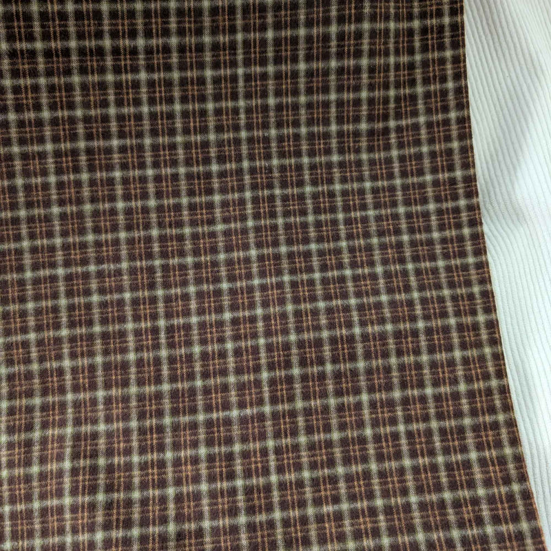 Brown & Tan Plaid Yarn Dyed Cotton Flannel Fabric – Quilting and Apparel