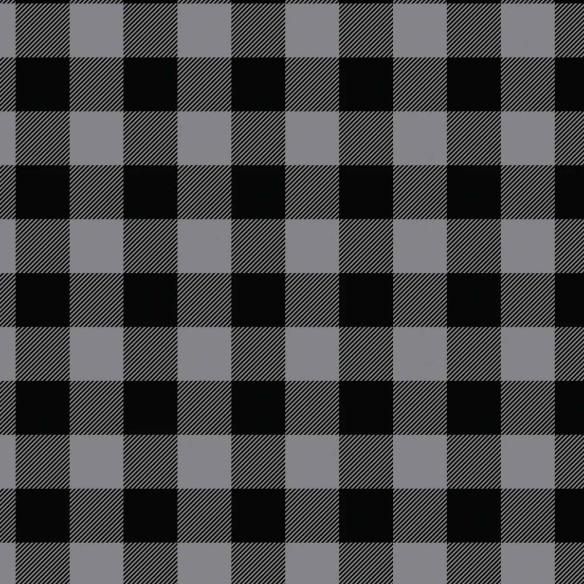 Buffalo Plaid Cotton Fabric – Charcoal | North of Ordinary by Camelot | Quilting Cotton