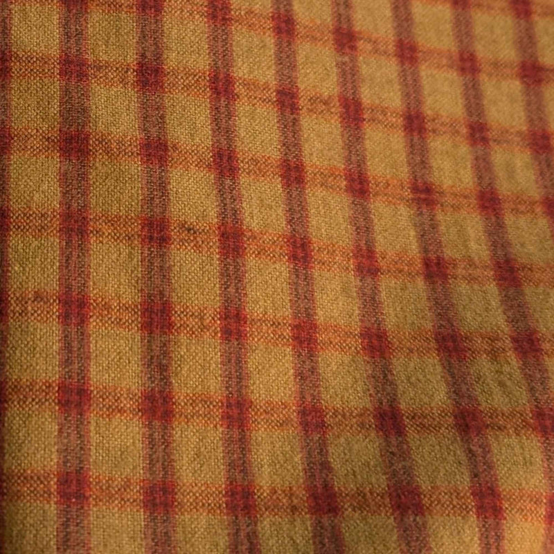 Camel Brown & Red Plaid Yarn Dyed Cotton Flannel Fabric – Quilt and Flannel