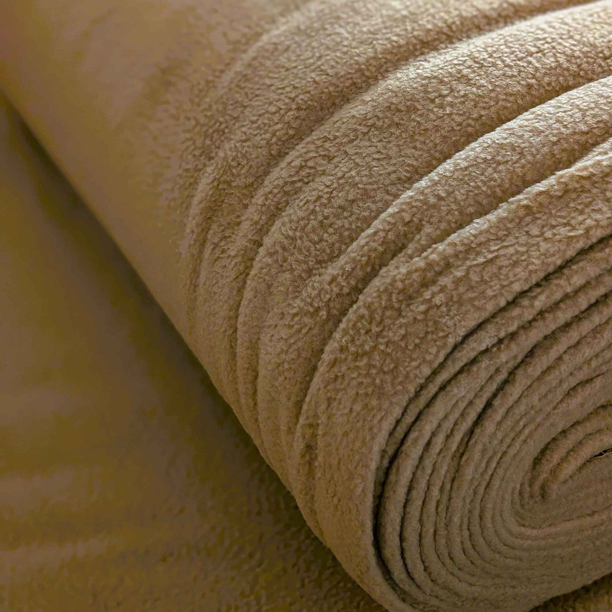 Camel Solid Fleece Fabric – Anti - Pill, 100% Polyester – 58/60" Wide