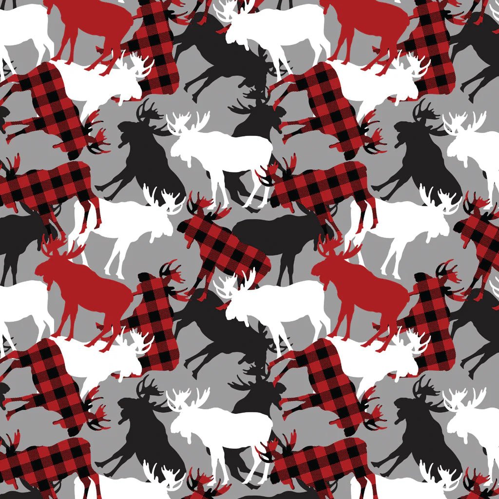 Canadian Moose Cotton Fabric – Multi | North of Ordinary | Quilting Cotton