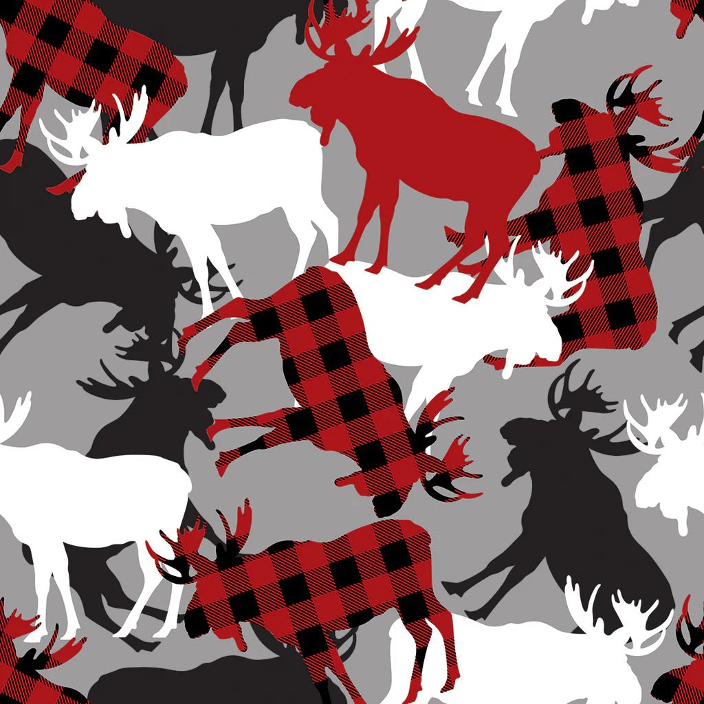 Canadian Moose Cotton Fabric – Multi | North of Ordinary | Quilting Cotton