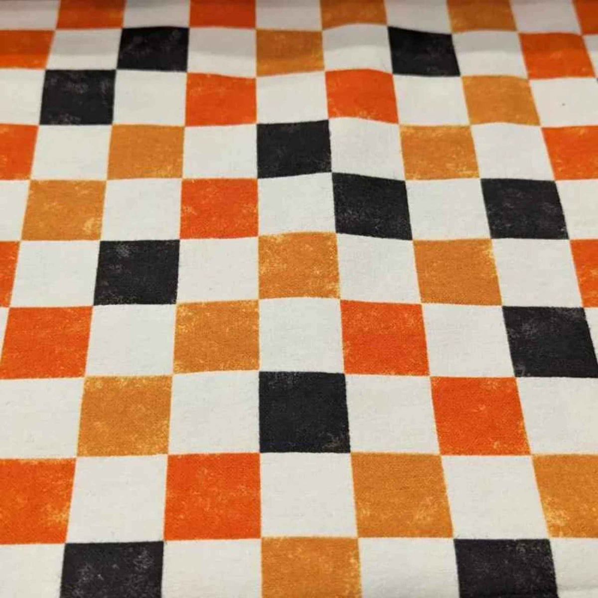 Checkered FLANNEL, with Orange and Black Bundle coordinate