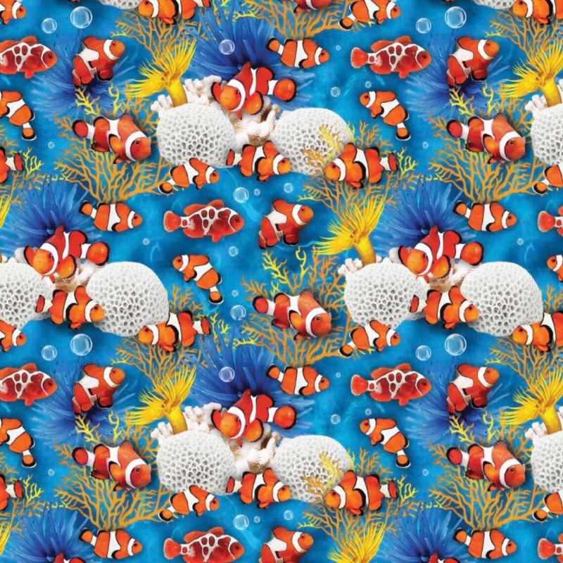 Clownfish, Ocean Story by Camelot Fabrics