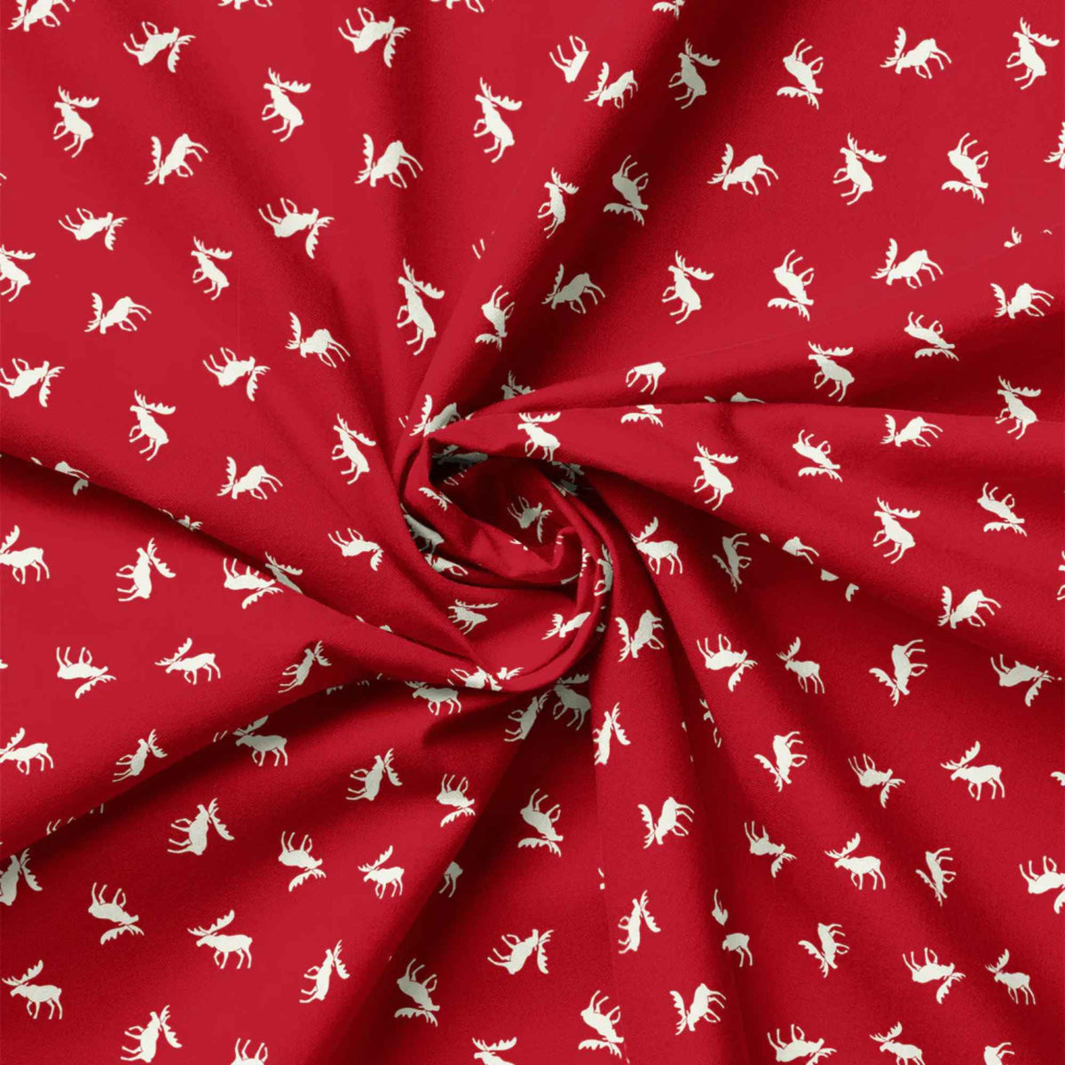 Crimson Moose Cotton Fabric – North of Ordinary