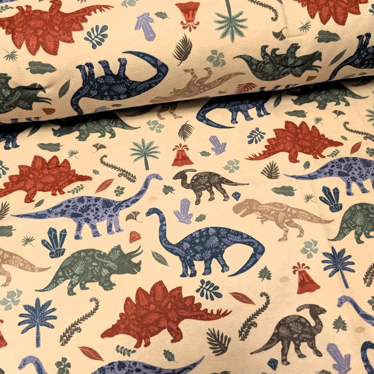 Dinosaur Cotton FLANNEL – Soft Brushed, OEKO - TEX Certified Certified
