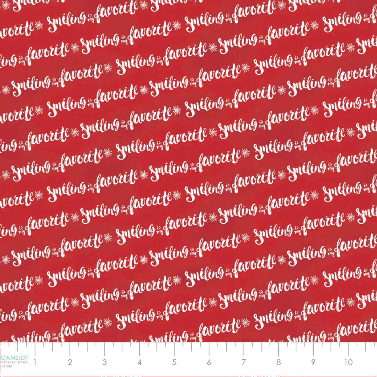 Elf the Movie Smiling Fabric – Red | 100% Cotton