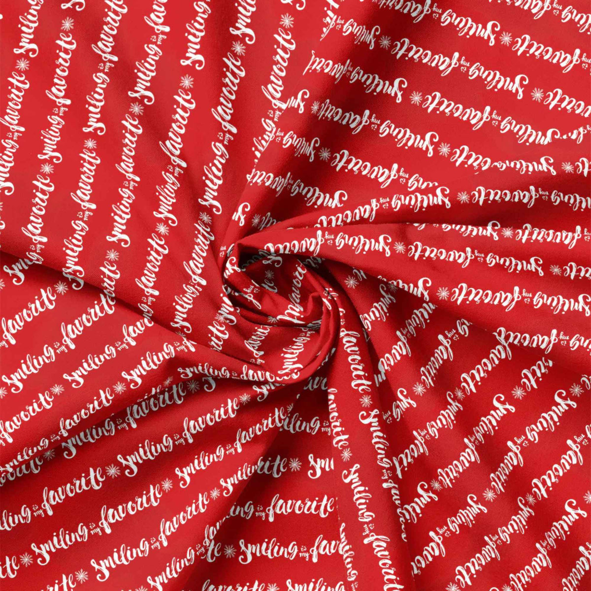 Elf the Movie Smiling Fabric – Red | 100% Cotton